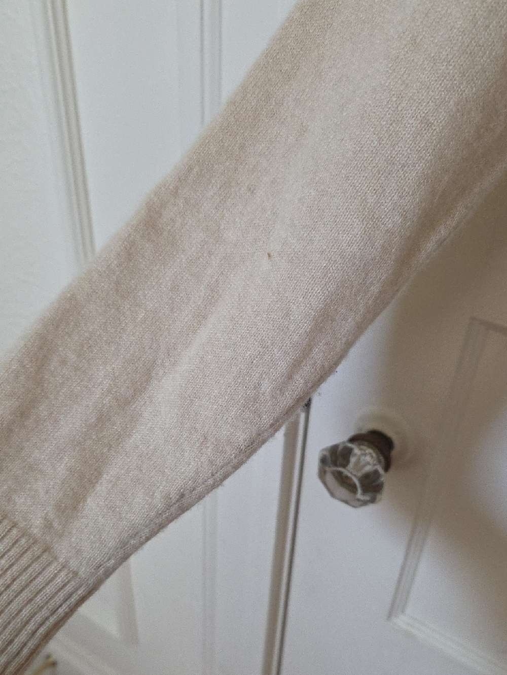 Reformation Women's Polo Cashmere Sweater In Beige Size Small - Picture 7 of 12